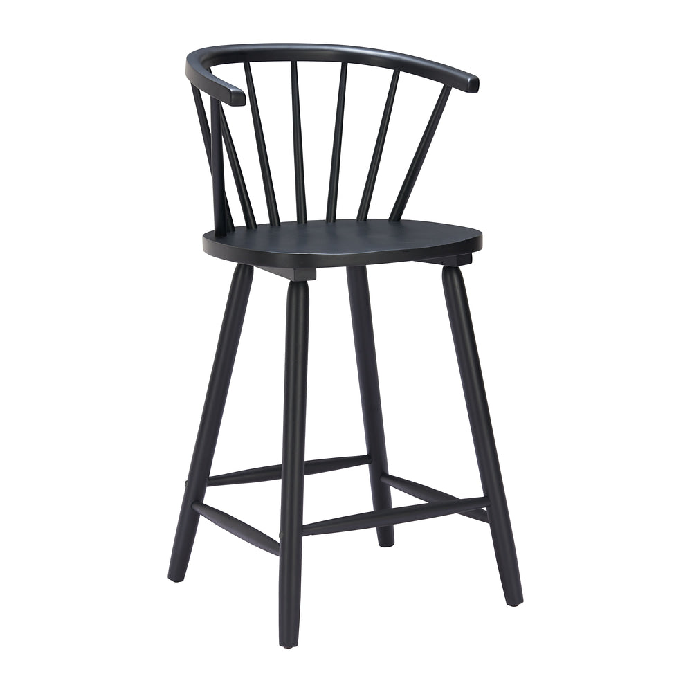 Banco Mostrador para Bistró - ZUO STENGER - Varios Colores - Asiento y Estructura en Madera de Hule Pintada - Negro