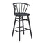 Banco Alto para Cafetería - ZUO STENGER - Varios Colores - Asiento y Estructura en Madera de Hule Pintada - Negro