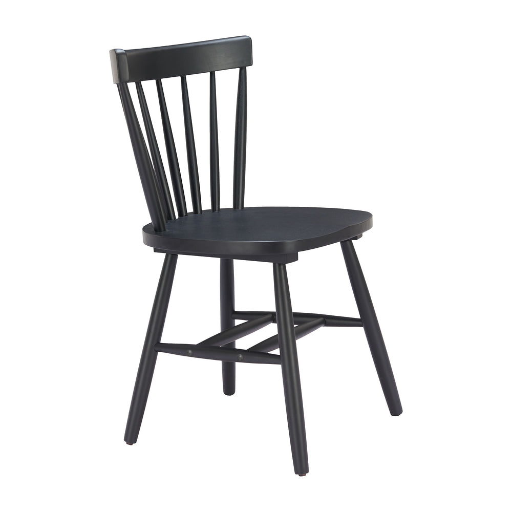 Silla Comercial para Desayunador - ZUO TYCE - Negro - Asiento y Estructura en Madera de Hule Pintada