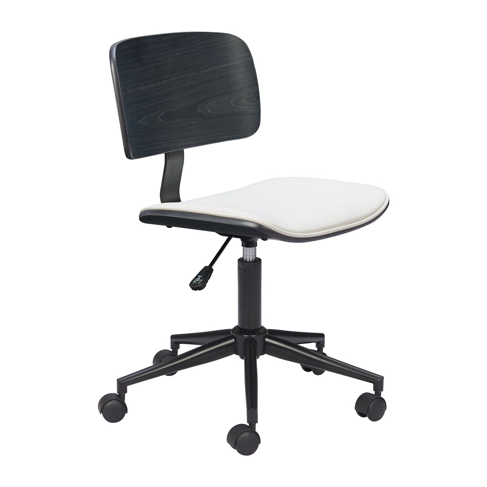 Silla de Oficina Secretarial para Recepción - ZUO DURAVEL - Varios Colores - Asiento y Respaldo Tapizados en Piel Sintética