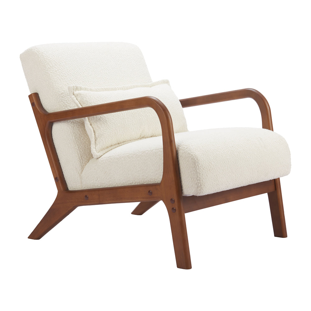 Sillón Ocasional para Salón de Belleza - ZUO MACIO - Crema - Asiento y Respaldo Tapizados en Tejido Texturizado