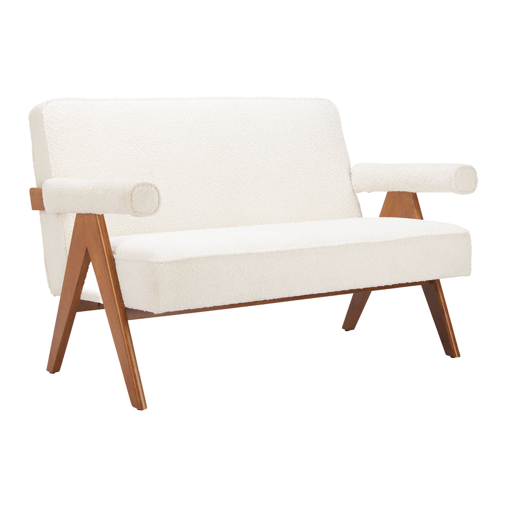Love Seat para Spa 2 Plazas - ZUO ENCANTO - Marfil - Asiento y Respaldo Tapizados en Tejido Texturizado