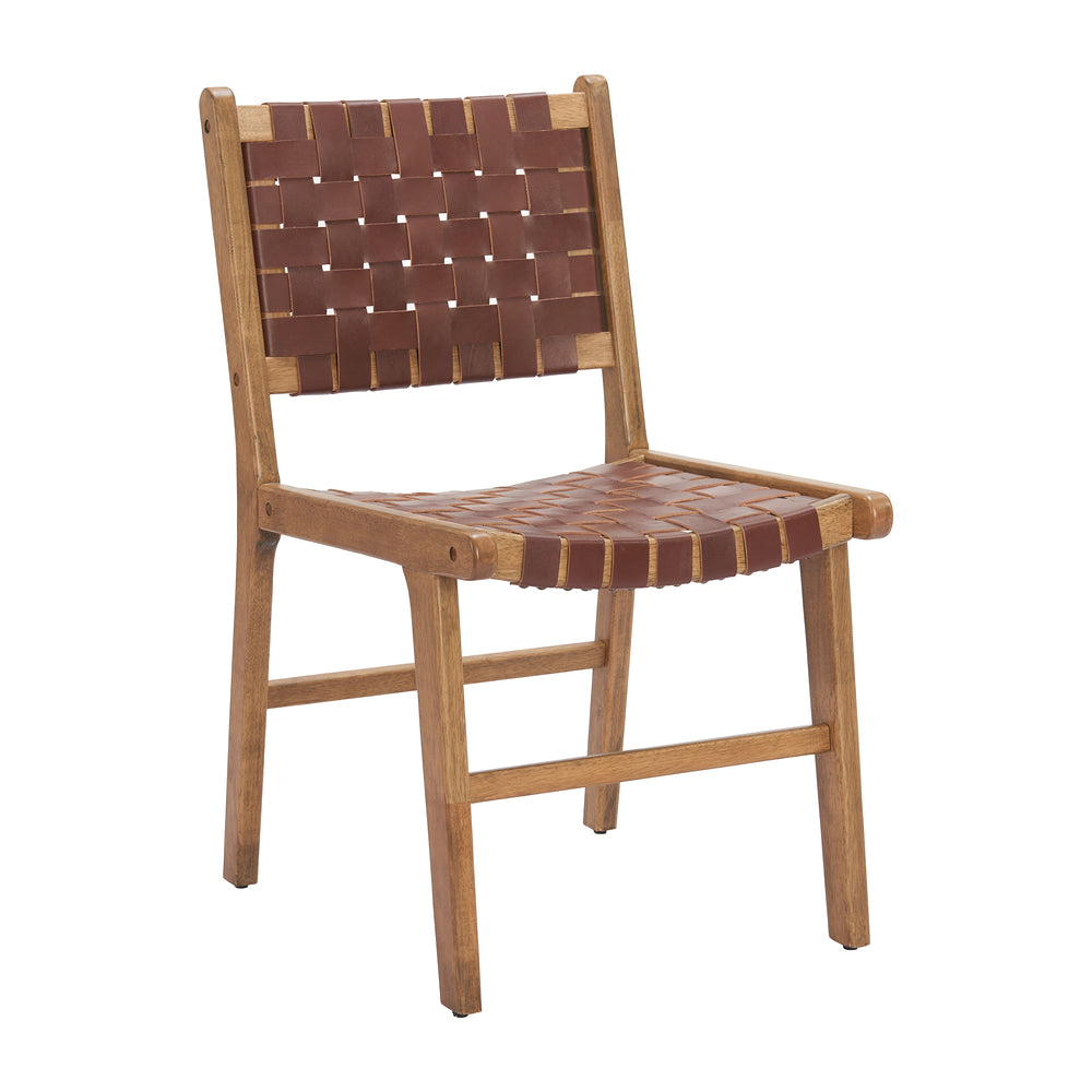 Silla Comercial para Bistró - ZUO FEDER - Café - Asiento y Respaldo Tapizados en Piel