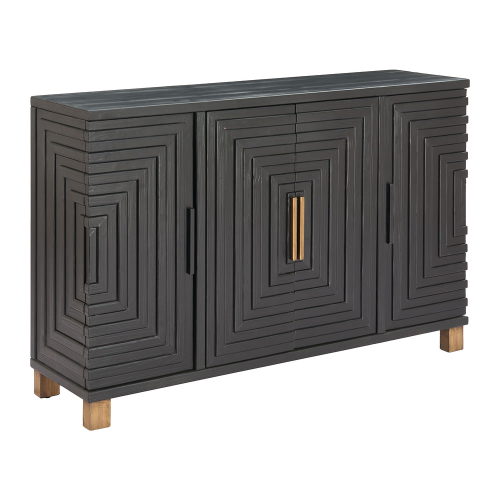 Gabinete para Lobby - ZUO TRAZO - Negro - Estructura y Cubierta en Madera de Abeto