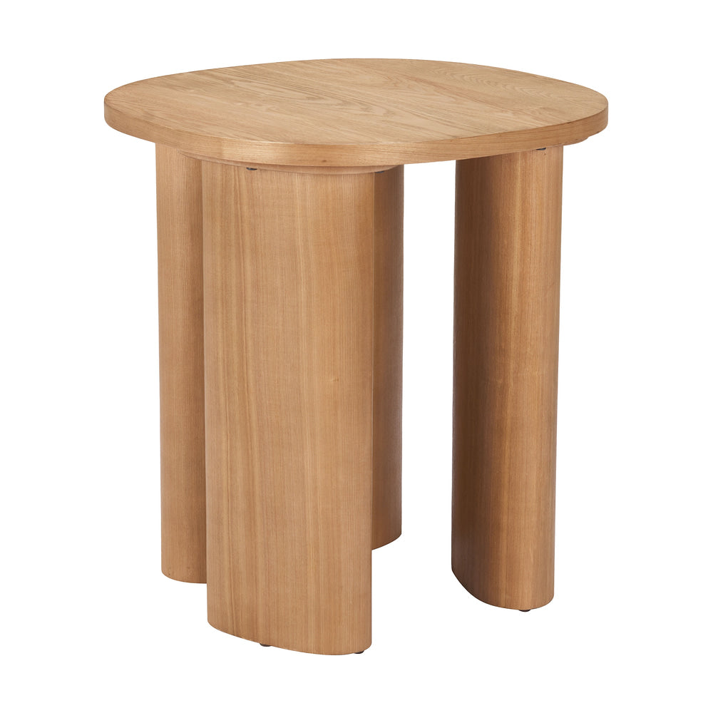 Mesa Auxiliar para Lounge - ZUO BENEN - Natural - Cubierta de MDF con Chapa de Fresno y Estructura de MDF