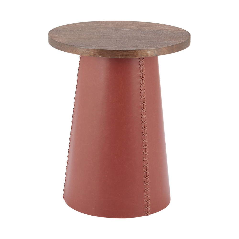 Mesa Auxiliar para Coworking - ZUO DIKIS - Café - Cubierta de MDF con Chapa de Fresno y Estructura de MDF