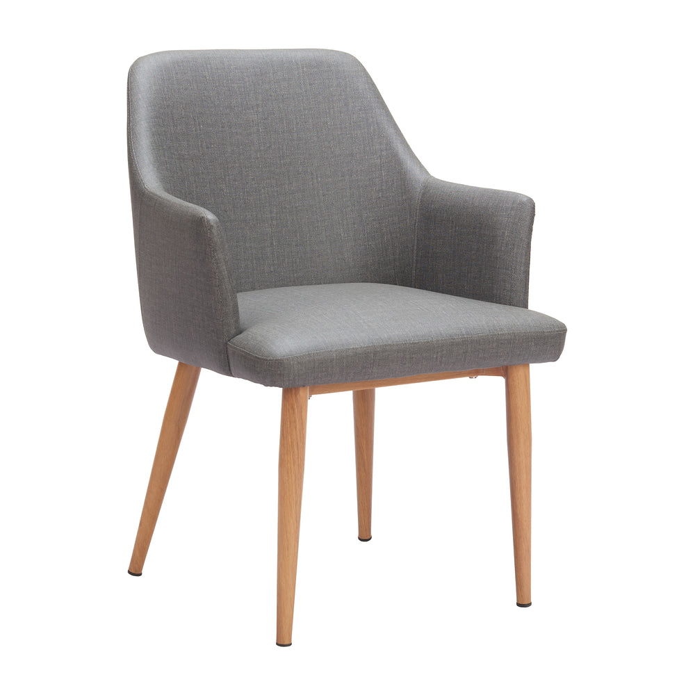 Silla Comercial para Desayunador - ZUO WISOM - Gris - Asiento y Respaldo Tapizados