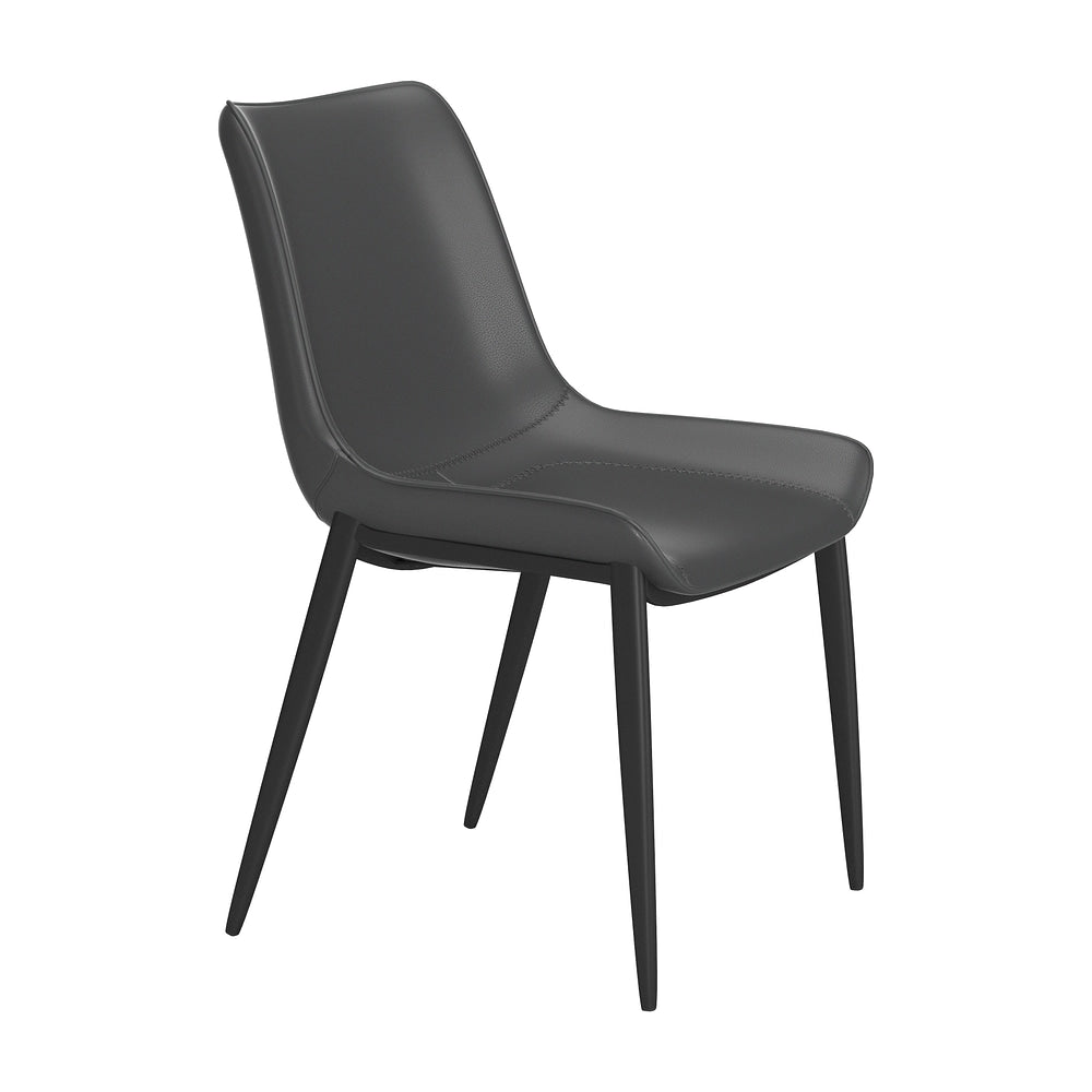 Silla Comercial para Hotel - ZUO MAGNUS - Negro - Asiento y Respaldo Tapizados en Piel Sintética