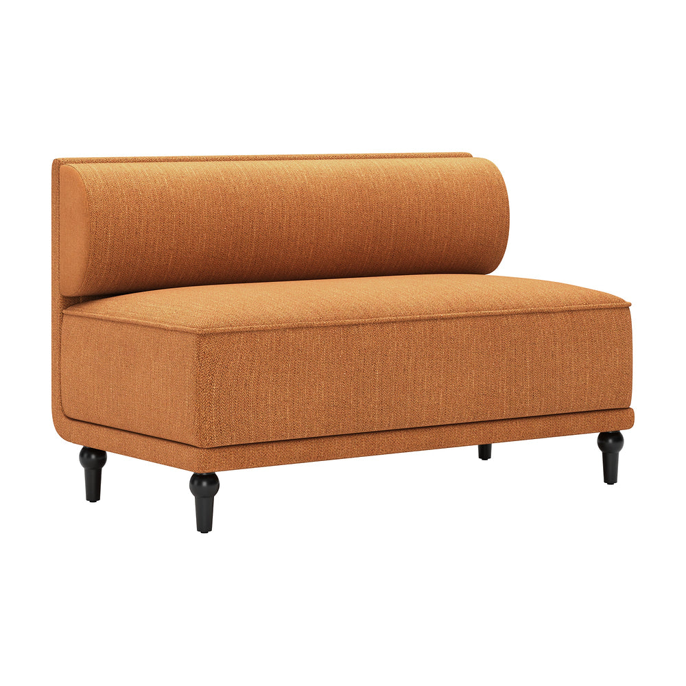 Love Seat para Salón de Belleza 2 Plazas - ZUO MALBEN - Café - Asiento y Respaldo Tapizados en Lino Sintético