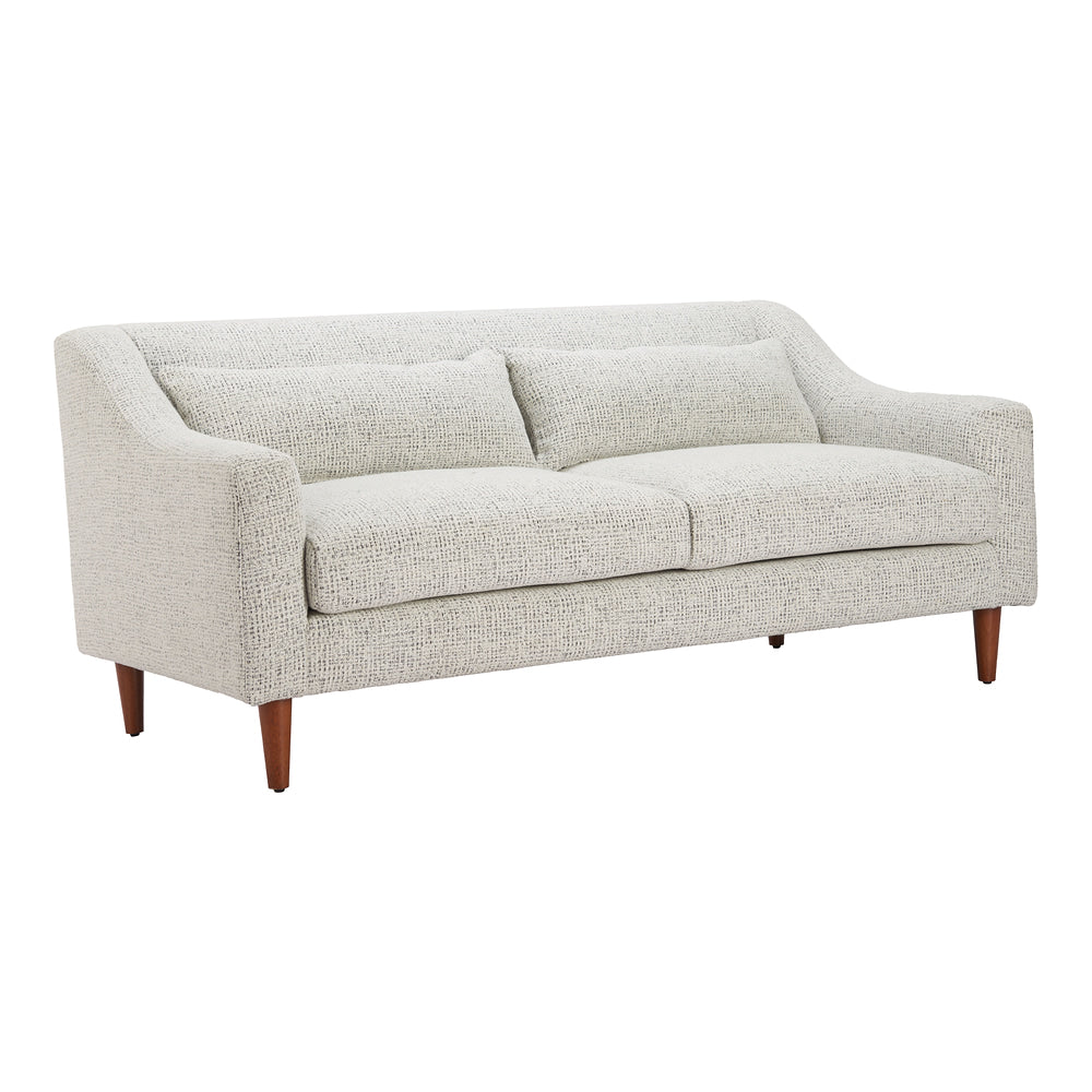 Love Seat para Consultorio 2 Plazas - ZUO KOSELI - Gris Peltre - Asiento y Respaldo Tapizados en Tejido Texturizado