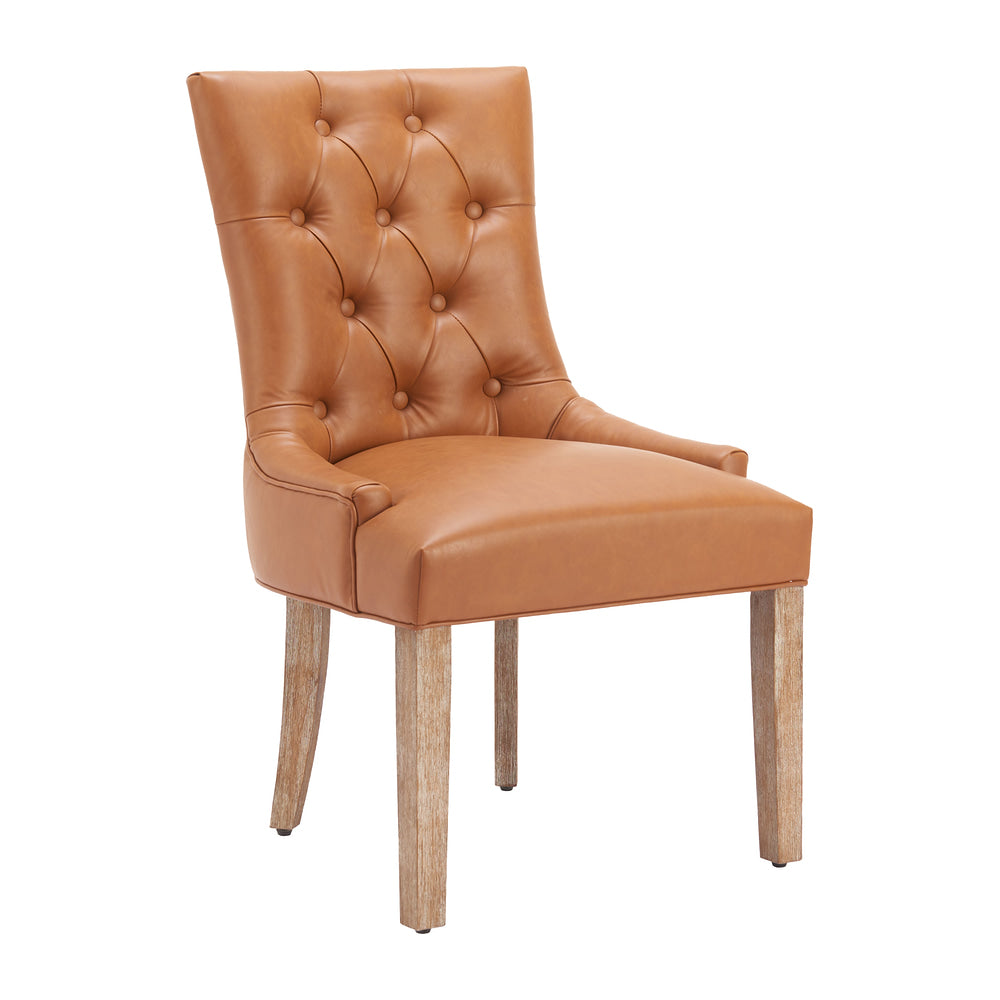Silla Comercial para Salón de Eventos - ZUO NUBY - Café - Asiento y Respaldo Tapizados en Piel Sintética