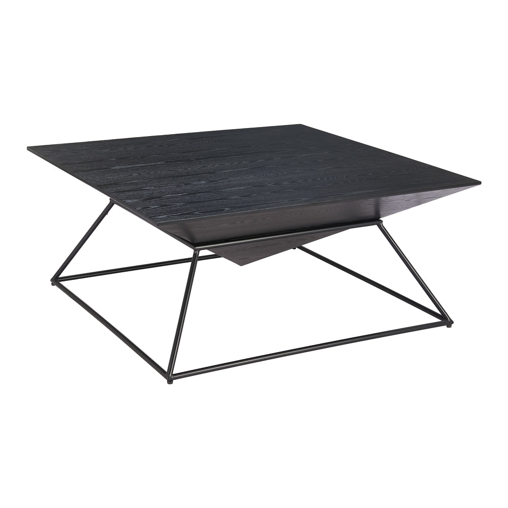 Mesa de Centro para Lobby de Hotel - ZUO PIRA - Negro - Cubierta de MDF y Estructura de Acero con Recubrimiento en Polvo