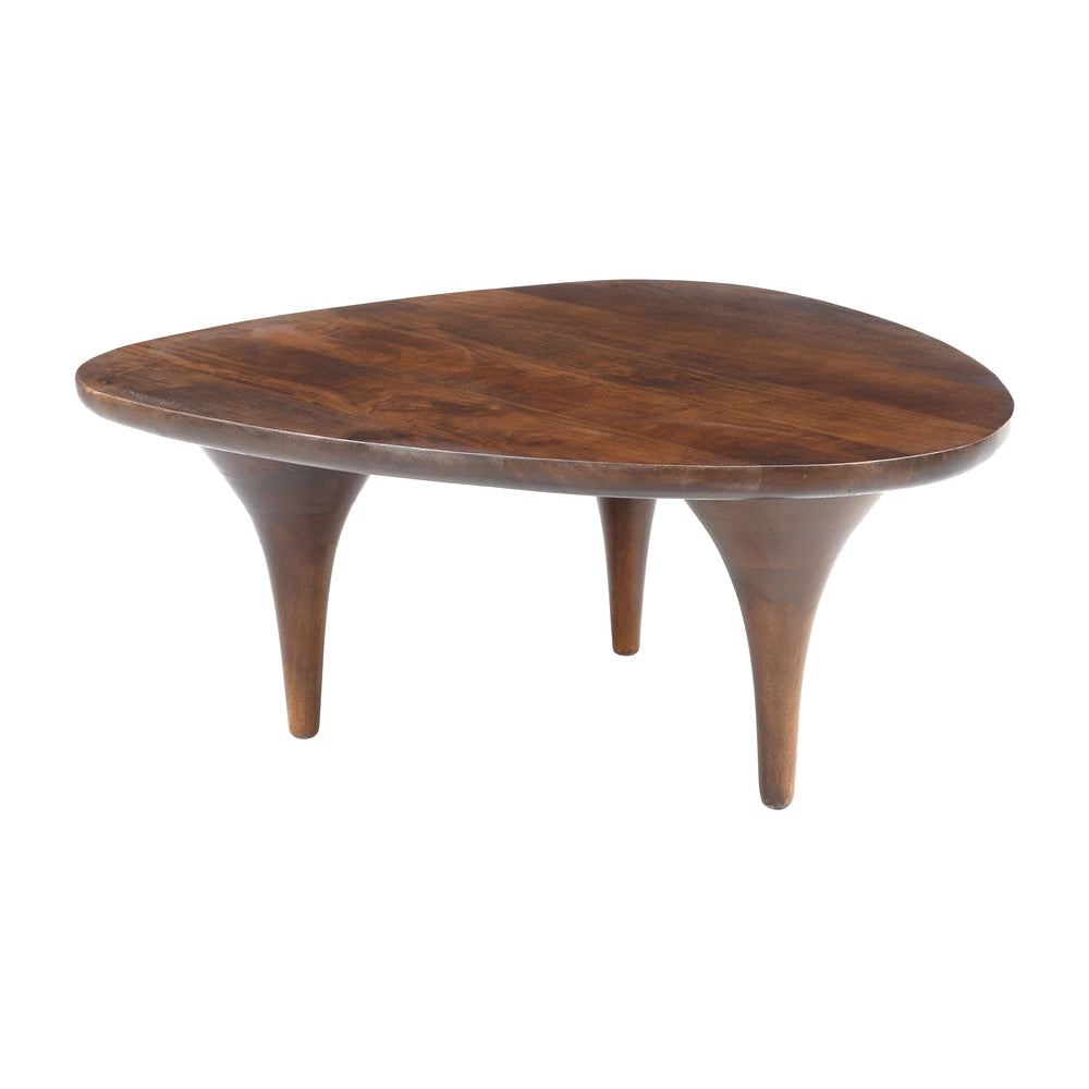 Mesa de Centro para Habitación de Hotel - ZUO SPIKER - Nogal - Estructura y Cubierta en Madera de Mango