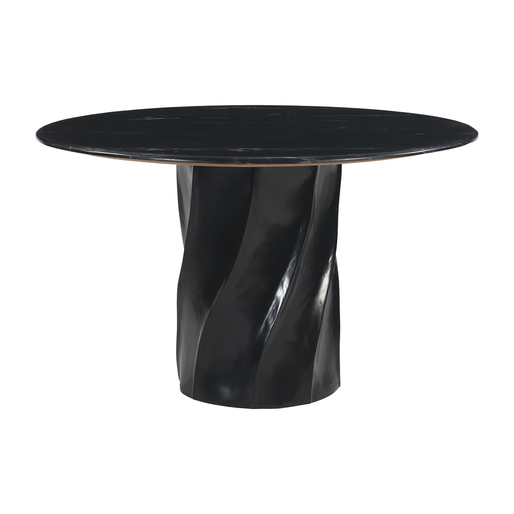 Mesa de Comedor para Salón de Eventos - ZUO KURO - Negro - Cubierta de Mármol Natural y Estructura de MDF