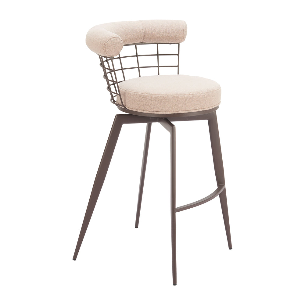 Banco Alto para Bar y Barra - ZUO SAKU - Varios Colores - Asiento y Respaldo Tapizados en Tejido Texturizado
