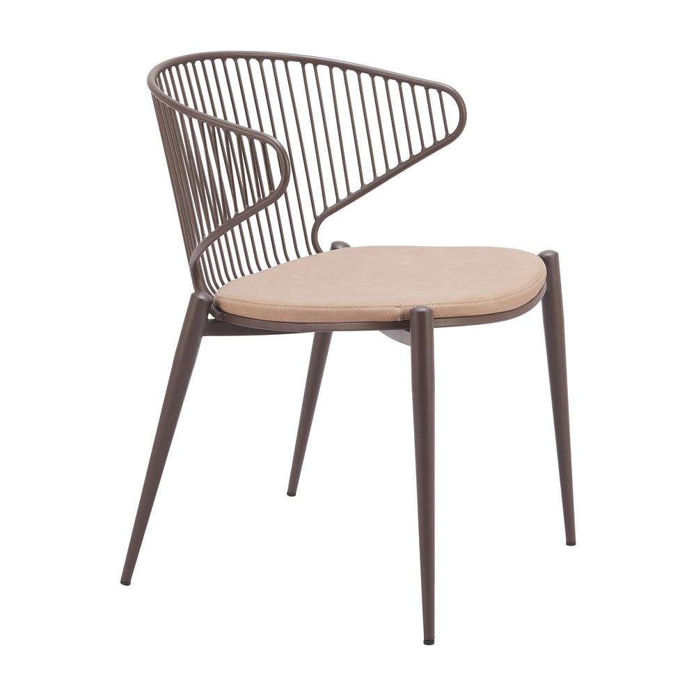 Silla Comercial para Food Court - ZUO SILUES - Varios Colores - Asiento y Respaldo Tapizados en Piel Sintética