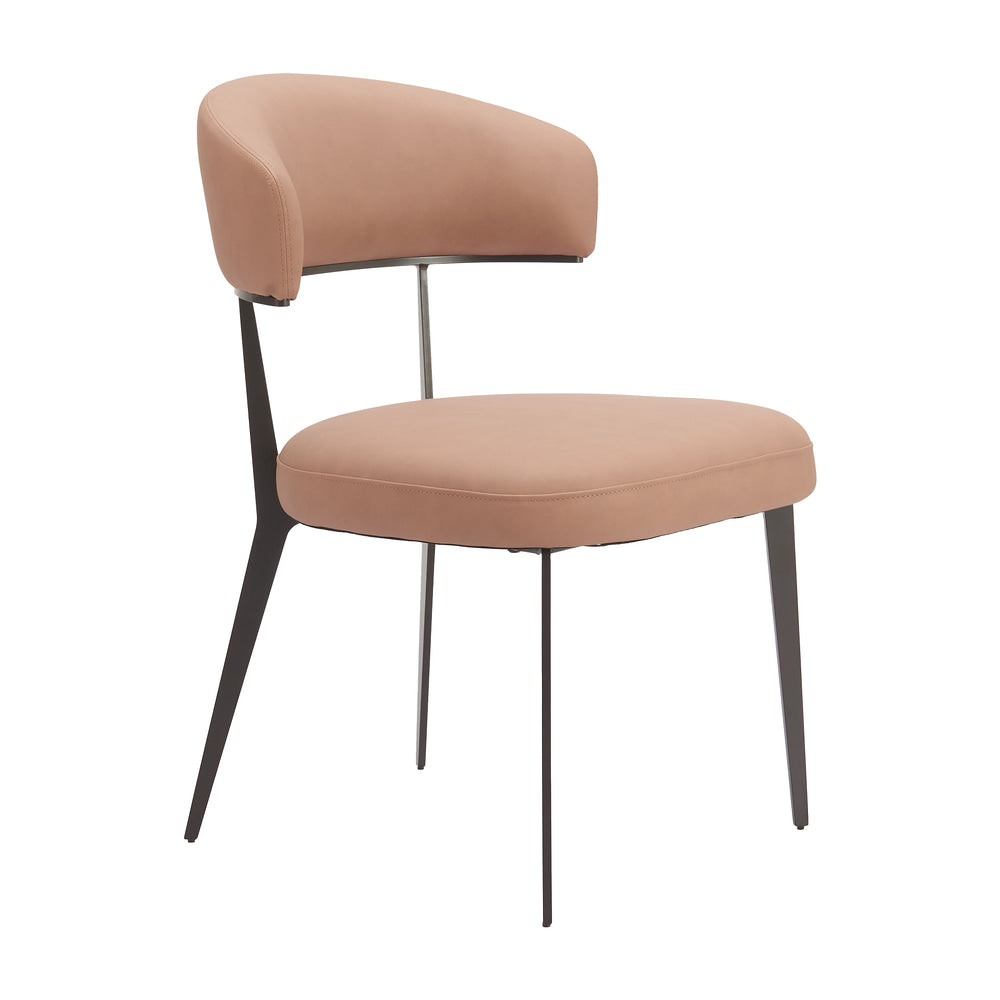 Silla Comercial para Hotel - ZUO LOOM - Camel - Asiento y Respaldo Tapizados en Piel Sintética