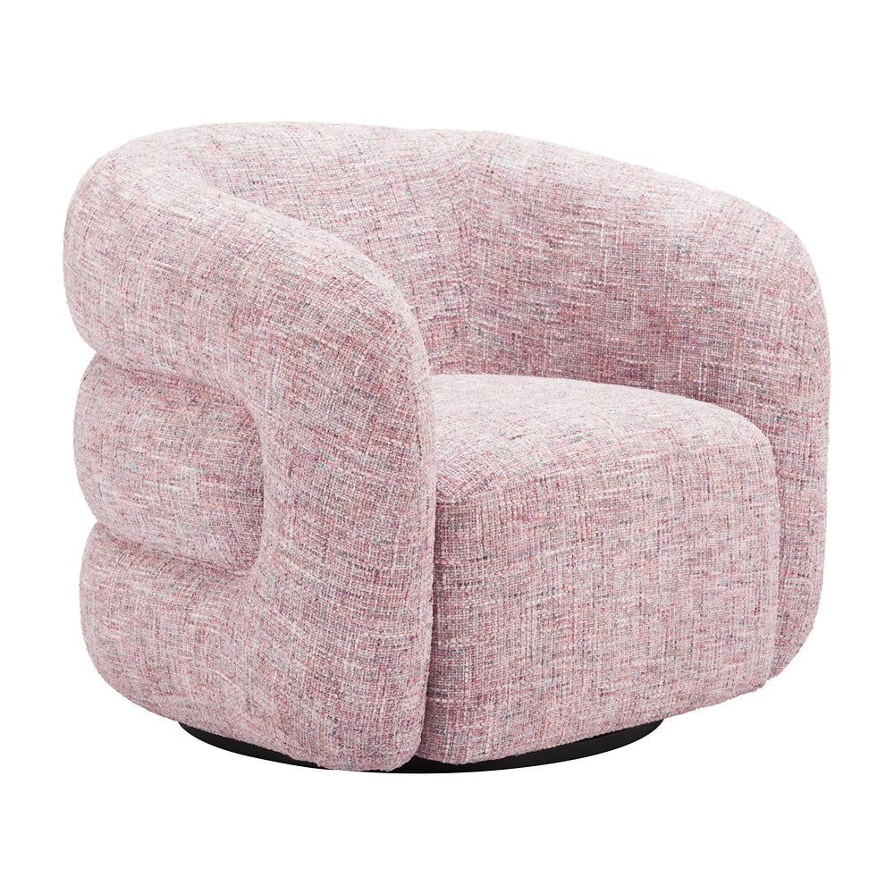 Silla Comercial para Restaurante - ZUO REFINE - Rosa Tweed - Asiento y Respaldo Tapizados en Tejido Texturizado