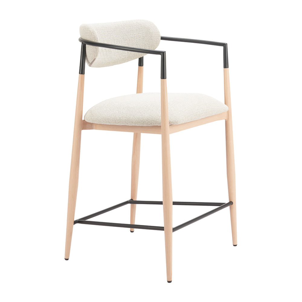 Banco Mostrador para Barra de Hotel - ZUO EQUINOX - Varios Colores - Asiento y Respaldo Tapizados en Tejido Texturizado