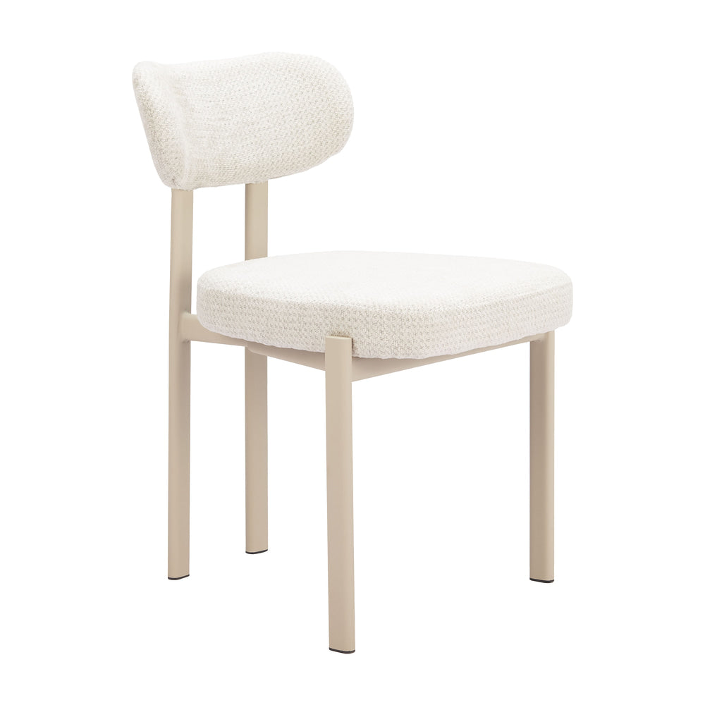 Silla Comercial para Bistró - ZUO AUREA - Gris Claro - Asiento y Respaldo Tapizados en Tejido Texturizado