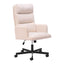 Silla de Oficina Secretarial para Recepción - ZUO SABLE - Varios Colores - Asiento y Respaldo Tapizados en Piel Sintética - Marfil