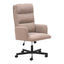 Silla de Oficina Secretarial para Recepción - ZUO SABLE - Varios Colores - Asiento y Respaldo Tapizados en Piel Sintética - Gris