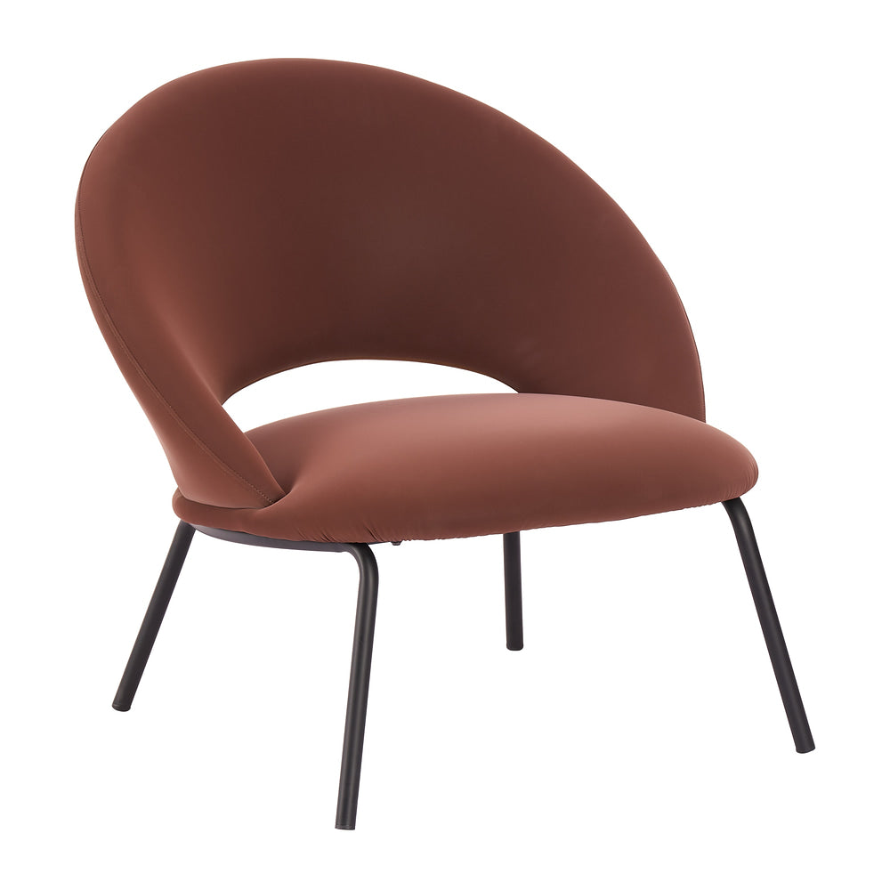 Sillón Ocasional para Boutique - ZUO ZURICH - Café - Asiento y Respaldo Tapizados en Piel Sintética