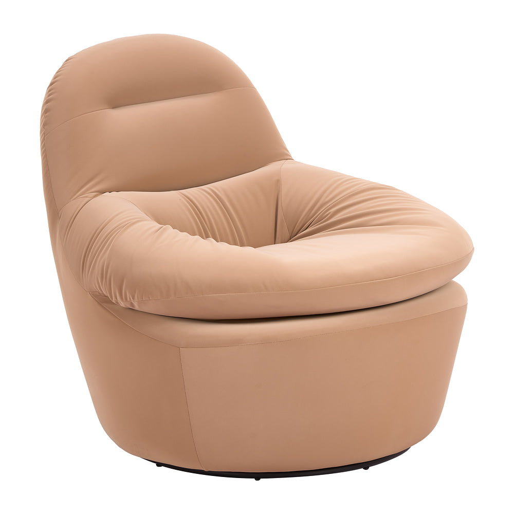 Silla Comercial para Food Court - ZUO REVA - Camel - Asiento y Respaldo Tapizados en Piel Sintética