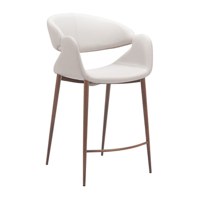Banco Mostrador para Comedor de Empresa - ZUO LIMAY - Varios Colores - Asiento y Respaldo Tapizados en Piel Sintética