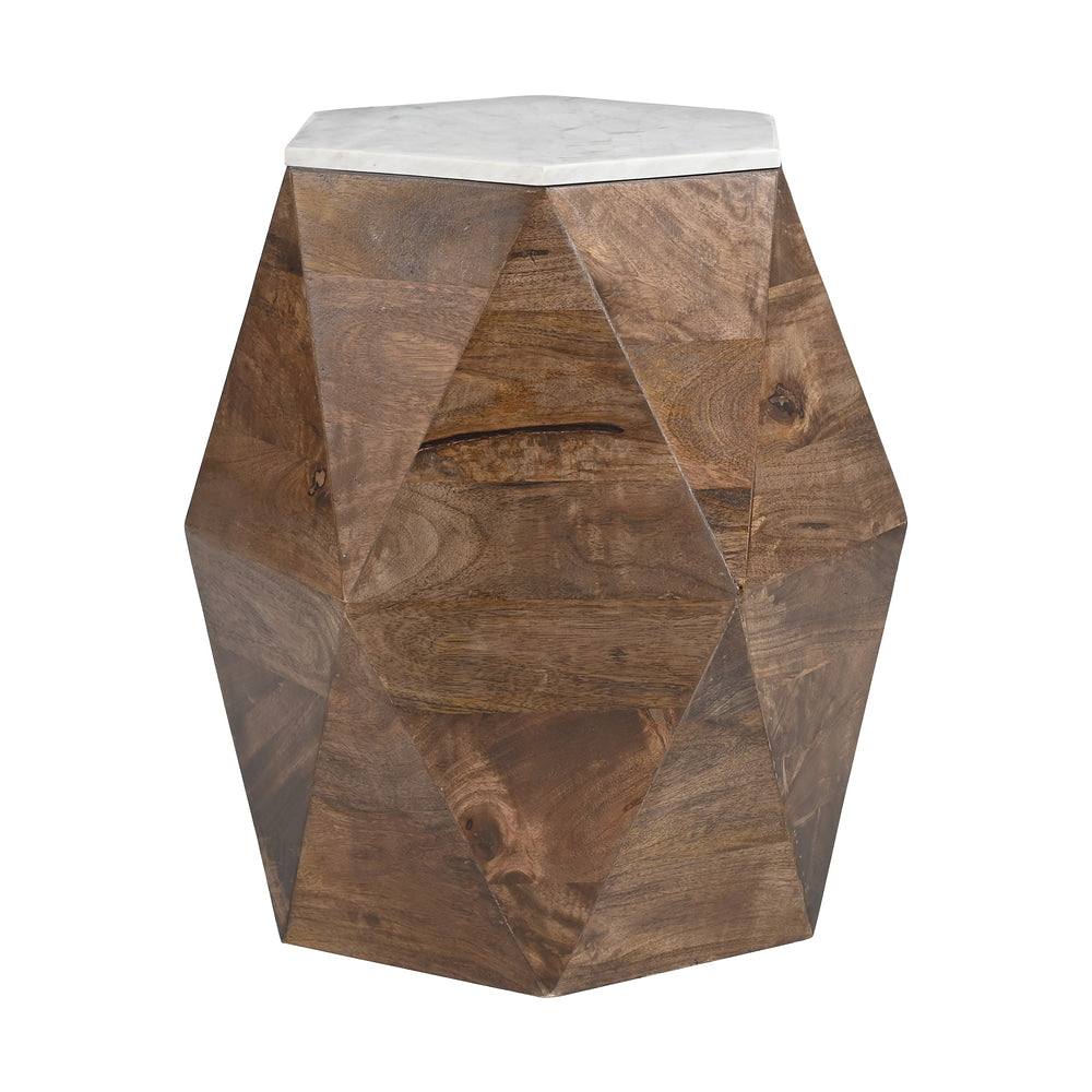 Mesa Auxiliar para Consultorio - ZUO BISEL - Varios Colores - Cubierta de Mármol Natural y Estructura de Mango Macizo