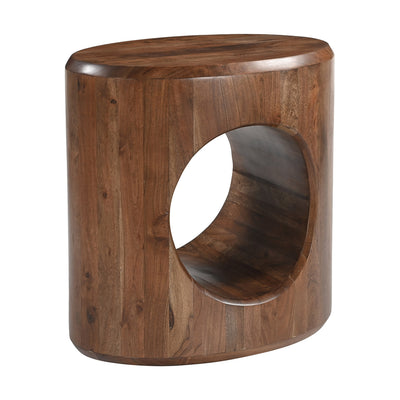 Mesa Auxiliar para Sala de Espera - ZUO CAVO - Café - Estructura y Cubierta en Madera de Acacia