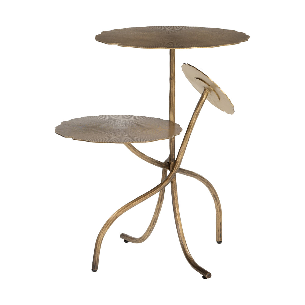 Mesa Decorativa para Área de Descanso - ZUO MAVRO - Latón - Estructura y Cubierta en Hierro Electrochapado