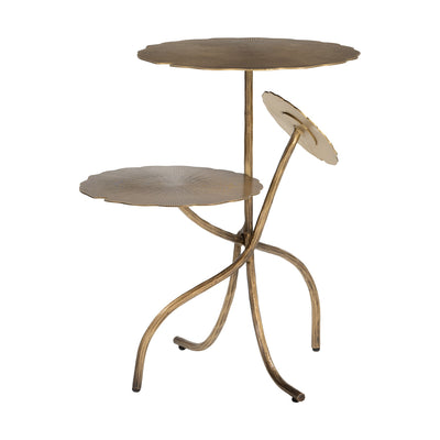 Mesa Decorativa para Área de Descanso - ZUO MAVRO - Latón - Estructura y Cubierta en Hierro Electrochapado