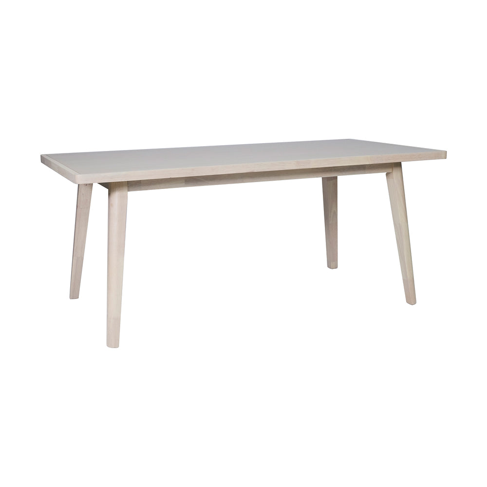 Mesa de Comedor para Bistró - ZUO ROMS - Blanco Decapado - Cubierta de MDF Símil Madera y Estructura de Madera de Hule