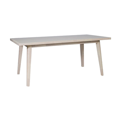 Mesa de Comedor para Bistró - ZUO ROMS - Blanco Decapado - Cubierta de MDF Símil Madera y Estructura de Madera de Hule