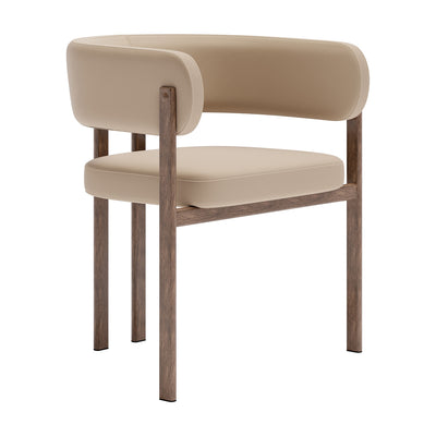 Silla Comercial para Hotel - ZUO RUGE - Beige - Asiento y Respaldo Tapizados en Piel Sintética