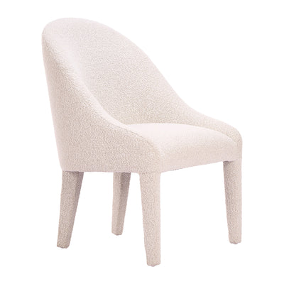 Silla Comercial para Food Court - ZUO DOMO - Marfil - Asiento y Respaldo Tapizados en Tela Tipo Borrego
