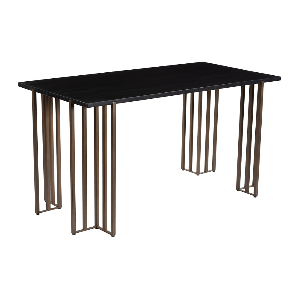 Escritorio para Recepción - ZUO GARDO - Varios Colores - Cubierta de Acacia Maciza Laminada y Estructura de Acero con Recubrimiento en Polvo