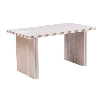 Escritorio para Coworking - ZUO JOGO - Natural - Cubierta de Acacia Maciza Decapada y Estructura de Acacia Maciza