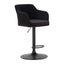 Banco Alto para Pub - ZUO PRESCOTT - Varios Colores - Asiento y Respaldo Tapizados en Piel Sintética - Negro