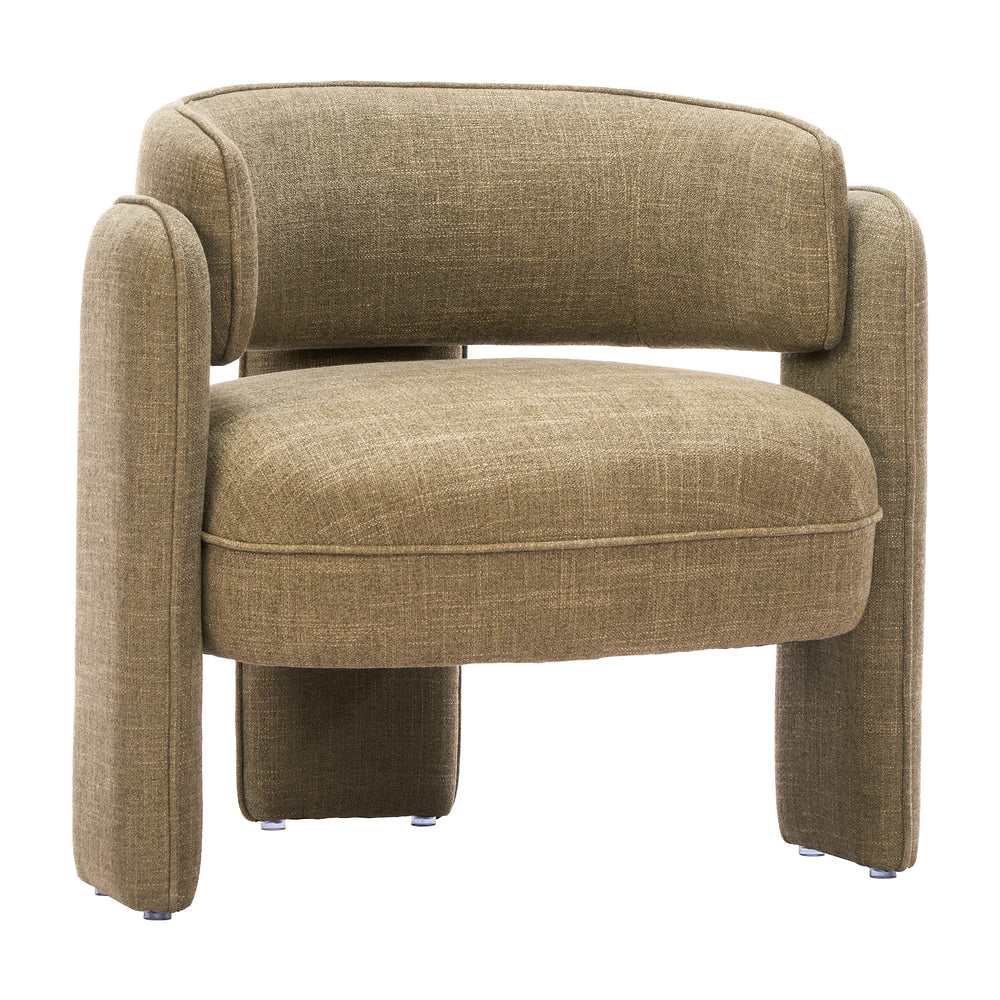 Sillón Ocasional para Spa - ZUO NAAN - Verde Alcachofa - Asiento y Respaldo Tapizados en Tejido Texturizado