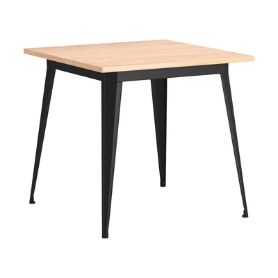 Mesa de Comedor para Desayunador - ZUO ELOWEN - Natural - Cubierta de MDF Símil Madera y Estructura de Acero con Recubrimiento en Polvo
