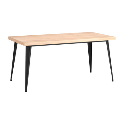 Mesa de Comedor para Food Court - ZUO SAELEN - Natural - Cubierta de MDF Símil Madera y Estructura de Acero con Recubrimiento en Polvo
