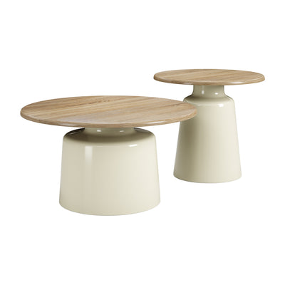 Mesa de Centro para Recepción - ZUO LIREEN - Varios Colores - Cubierta de MDF Símil Madera y Estructura de Acero con Recubrimiento en Polvo