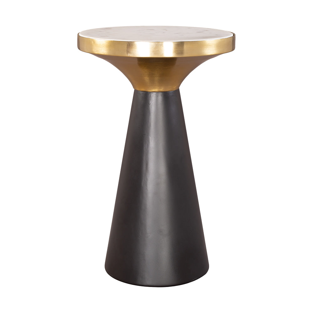 Mesa Decorativa para Recepción - ZUO OBSIDIAN - Multicolor - Cubierta de Mármol Natural y Estructura de Hierro con Recubrimiento en Polvo