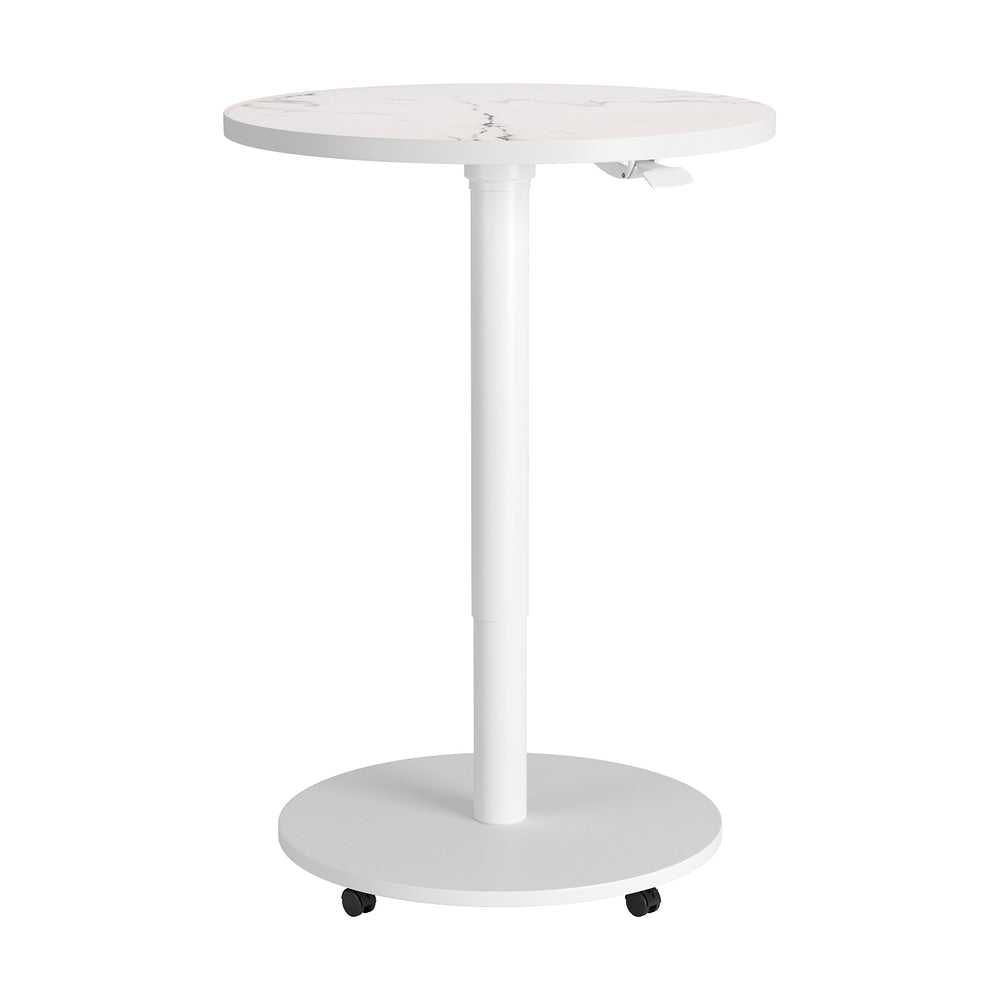 Mesa Alta para Pub - ZUO MULE - Varios Colores - Cubierta de Madera de Ingeniería Símil Mármol y Estructura de Acero con Recubrimiento en Polvo - Blanco