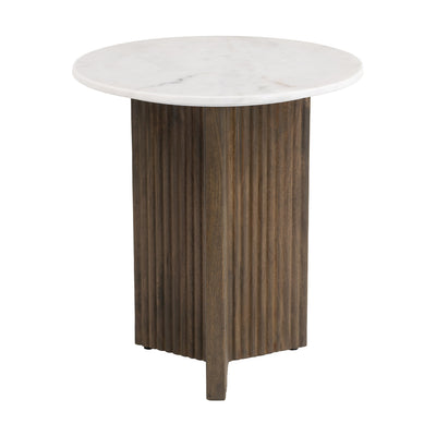 Mesa Auxiliar para Sala de Espera - ZUO TAILO - Varios Colores - Cubierta de Mármol Natural y Estructura de Mango Macizo
