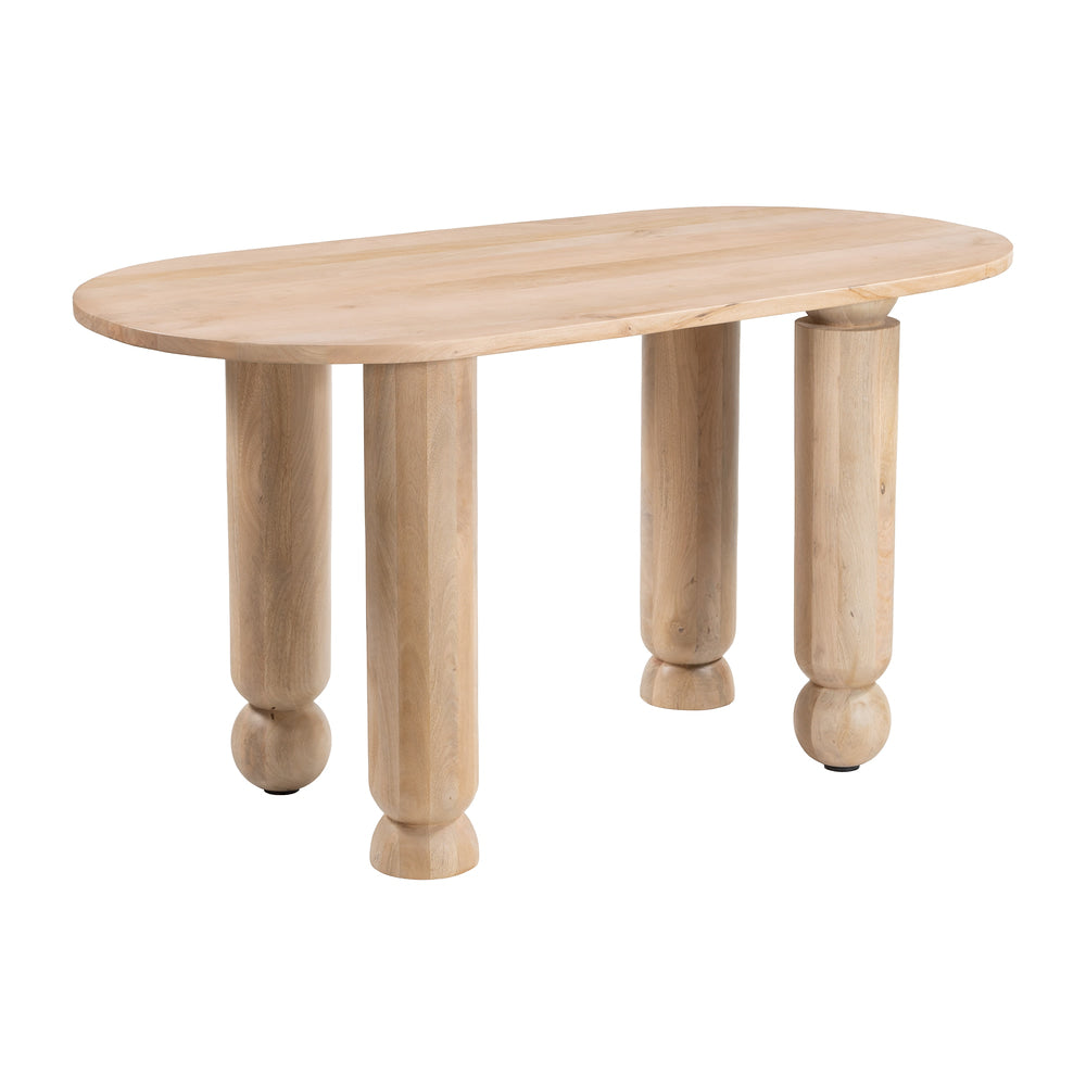 Escritorio para Oficina Ejecutiva - ZUO SONTERRA - Natural - Cubierta de Mango Macizo Laminado y Estructura de Mango Macizo