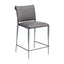 Banco Mostrador para Barra de Hotel - ZUO FREESIA - Varios Colores - Asiento y Respaldo Tapizados en Piel Sintética - Gris Carbón