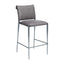 Banco Alto para Comedor de Empresa - ZUO FREESIA - Varios Colores - Asiento y Respaldo Tapizados en Piel Sintética - Gris Carbón